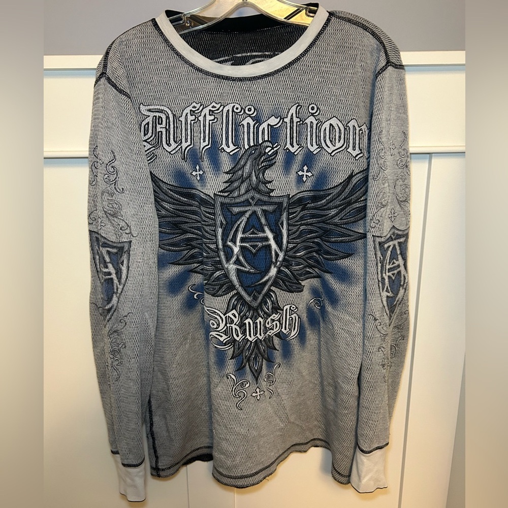 Rare Affliction George St-Peirre Reversible vintage thermal